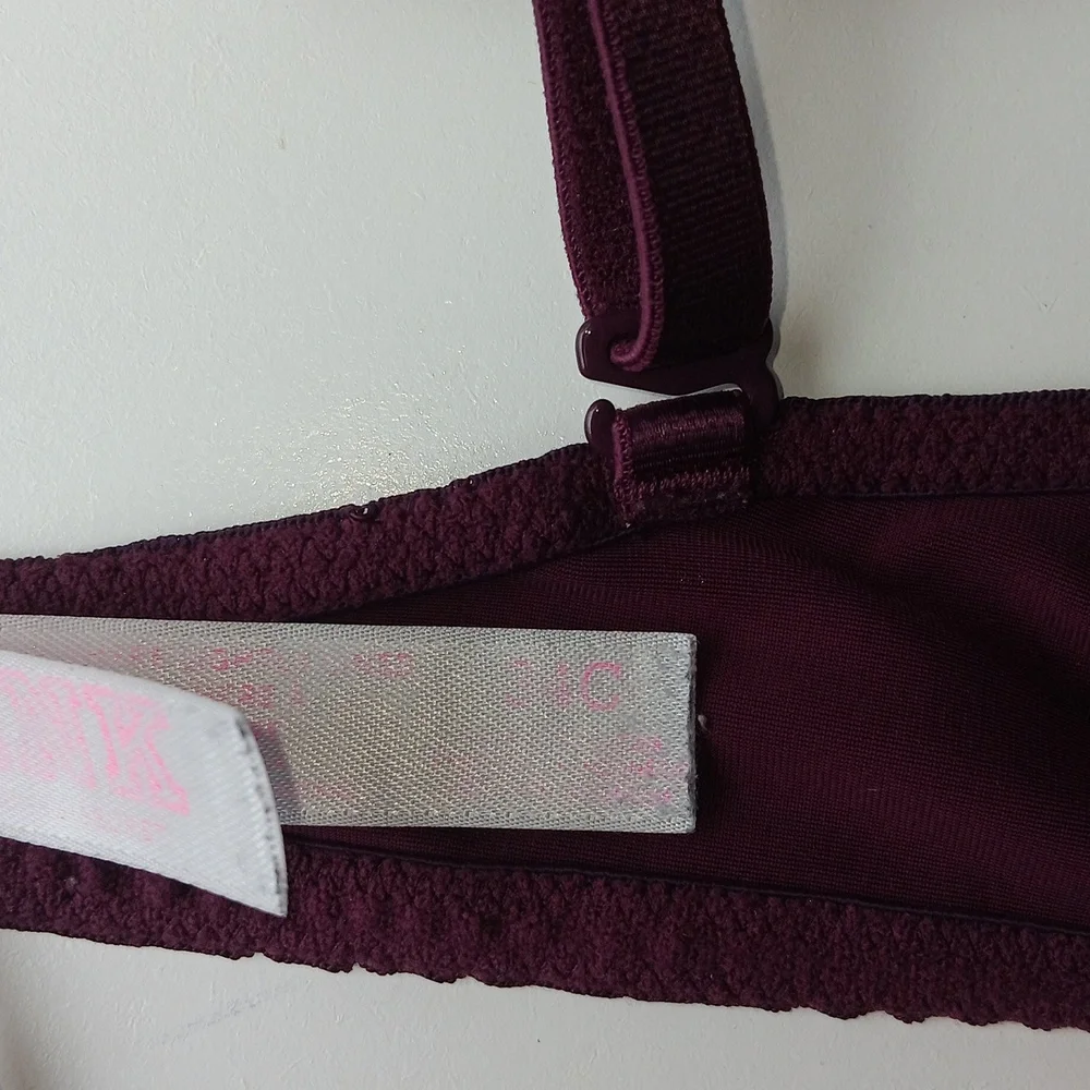 PINK Victoria's Secret Deep Purple Bra Push-up Size34C - Picture 7 of 7